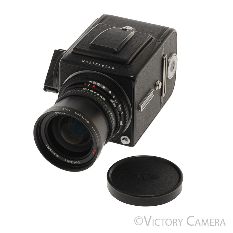 Hasselblad 500c/m 500cm Black Camera 60mm T* F3.5  Lens A12 WLF [EXC+] - Victory Camera