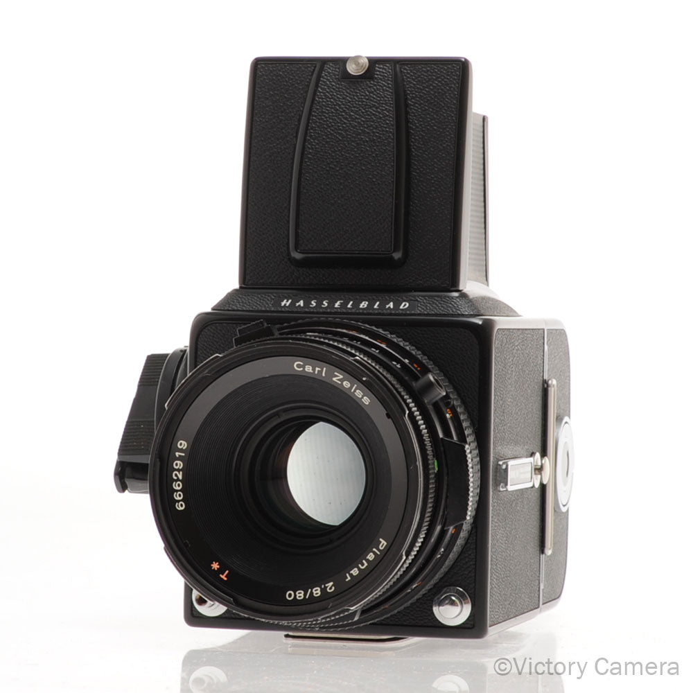 Hasselblad 500c/m 500cm Black Camera 80mm T* CF Lens A12 WLF [EXC] - Victory Camera