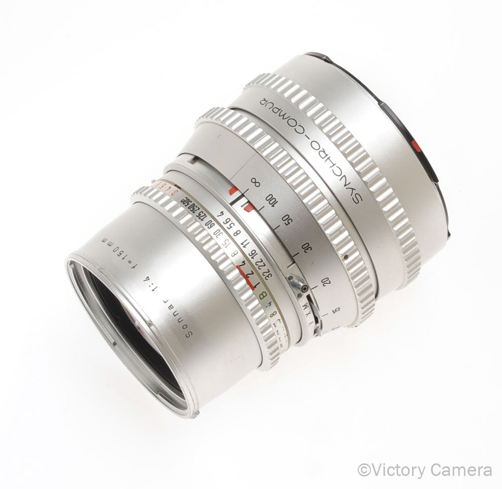 Hasselblad 150mm f4 Sonnar Chrome Telephoto Portrait Prime Lens [EXC] - Victory Camera