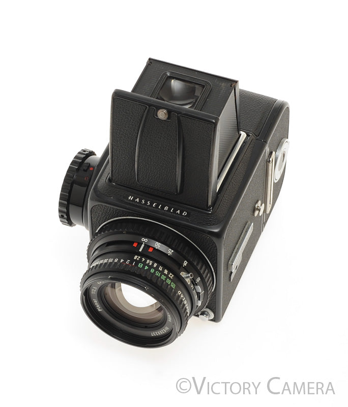Hasselblad 500c/m 500cm Black Camera 80mm T* Lens A12 WLF -New Seals-