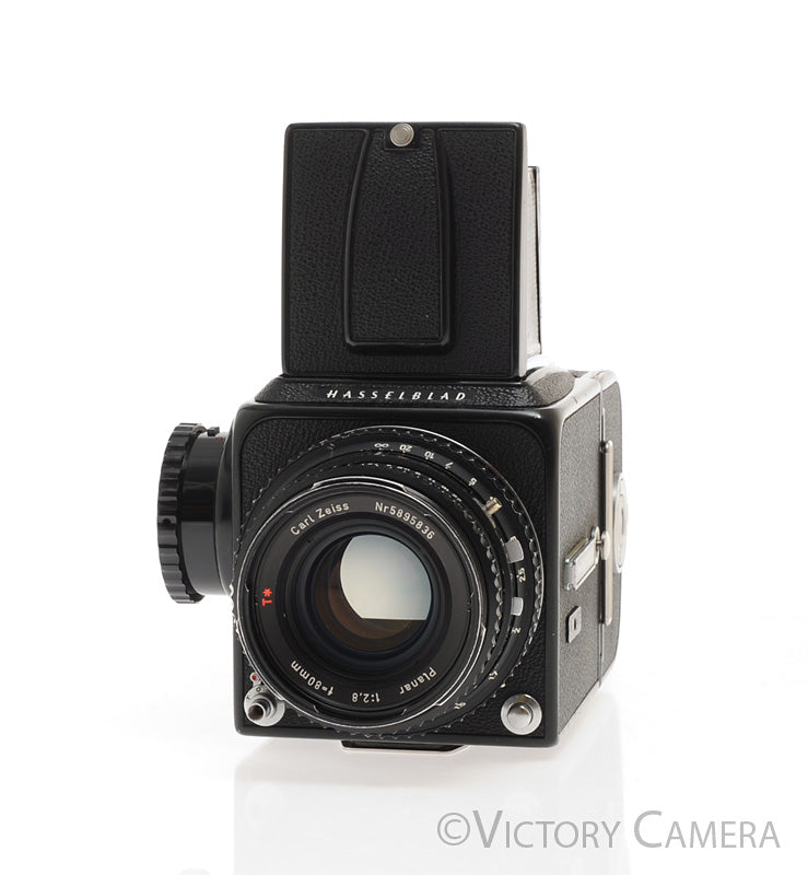 Hasselblad 500c/m 500cm Black Camera 80mm T* Lens A12 WLF  [EXC] - Victory Camera