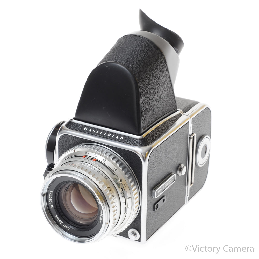 Hasselblad 500c/m Chrome Med. Format Camera w/ 80mm Lens A12 Back [EXC] image 1