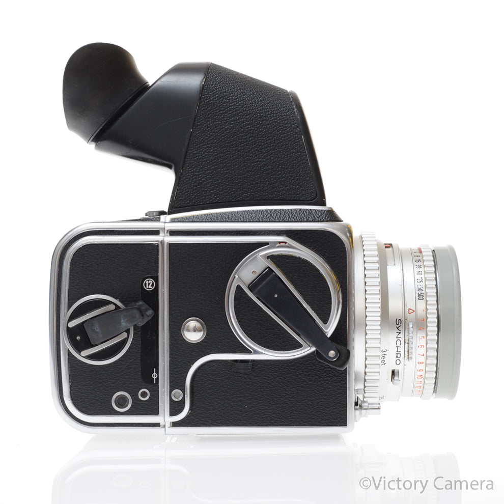 Hasselblad 500c/m Chrome Med. Format Camera w/ 80mm Lens A12 Back [EXC] image 3
