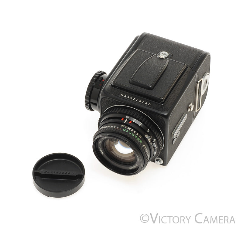 【希少】Hasselblad 500C/M 80mm CF T* Hasselblad 500c/m 500cm Black Camera 80mm T* Lens A12 WLF