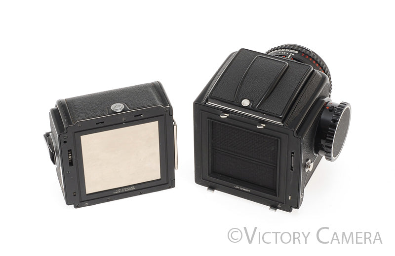 Hasselblad 500c/m 500cm Black Camera 80mm T* Lens A12 WLF  [EXC] - Victory Camera
