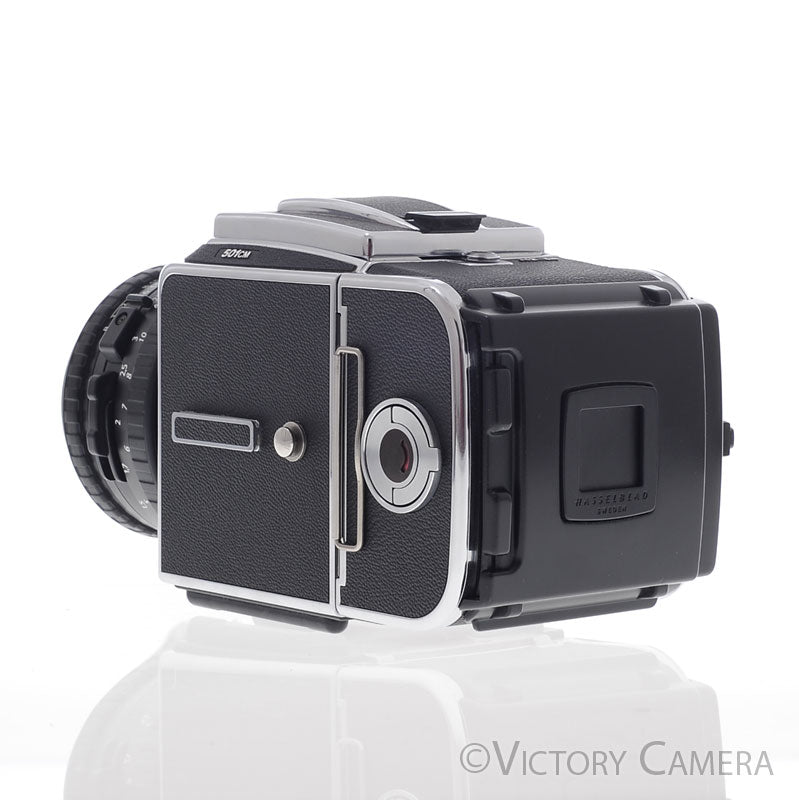 Hasselblad 501cm Chrome Camera w/ 80mm f2.8 CB T* Lens A12 Back WLF [EXC+]