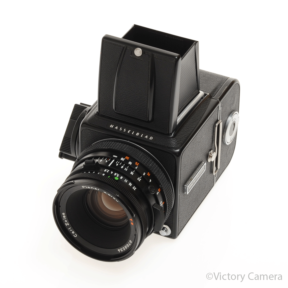Hasselblad 500c/m Black Medium Format Camera w/ 80mm T* Lens A12 [EXC] - Victory Camera
