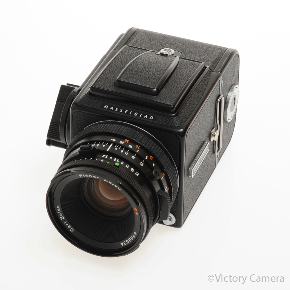 Hasselblad 500c/m Black Medium Format Camera w/ 80mm T* Lens A12 [EXC] - Victory Camera