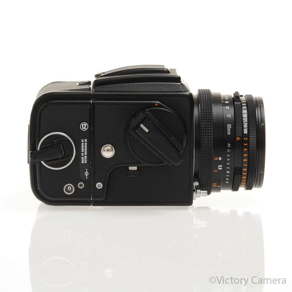 Hasselblad 500c/m Black Medium Format Camera w/ 80mm T* Lens A12 [EXC] - Victory Camera