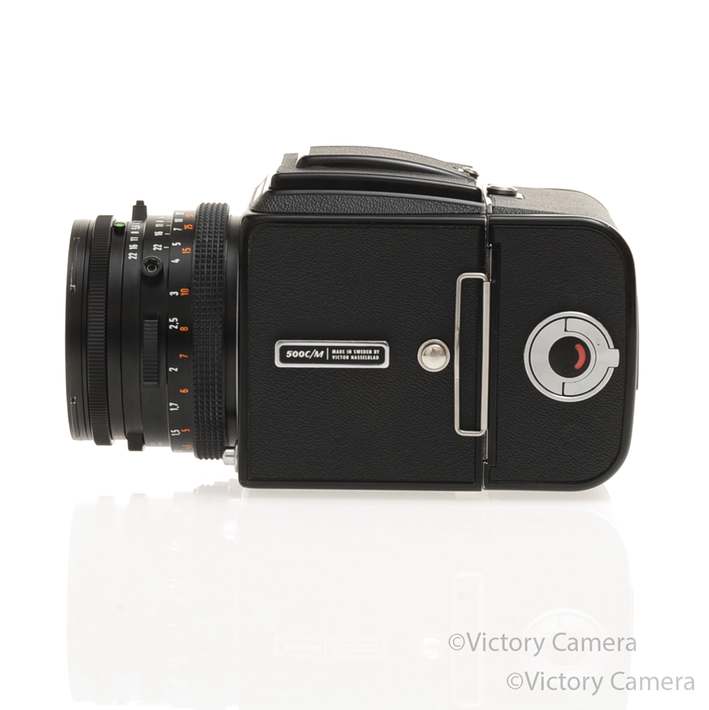 Hasselblad 500c/m Black Medium Format Camera w/ 80mm T* Lens A12 [EXC] - Victory Camera