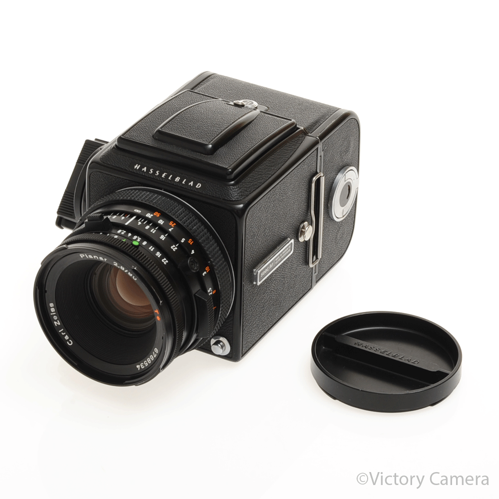 Hasselblad 500c/m Black Medium Format Camera w/ 80mm T* Lens A12 [EXC] - Victory Camera