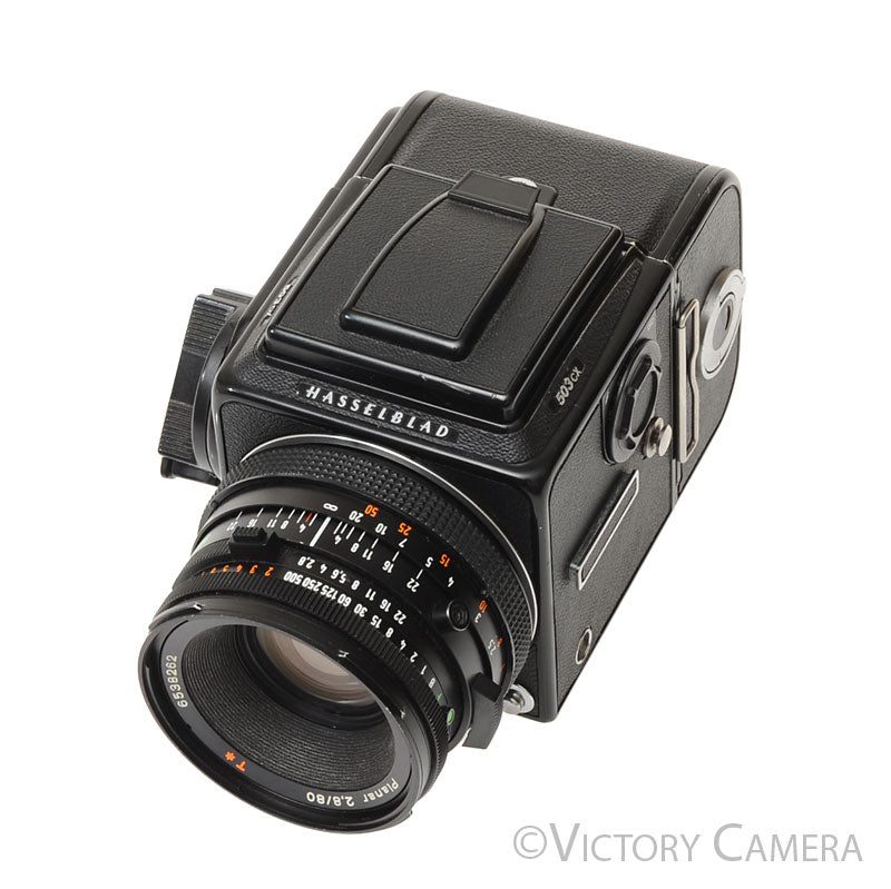 Hasselblad 503CX Black Camera w/ 80mm f2.8 CB T* Lens A12 Back  [EXC+] - Victory Camera