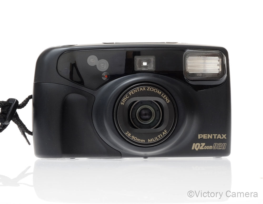 Pentax IQZoom 928 Black 35mm Point & Shoot Film Camera w/ 28-90mm [EXC+] - Victory Camera