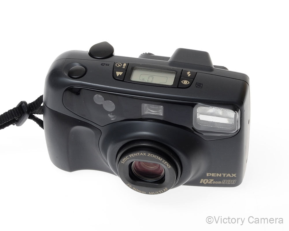 Pentax IQZoom 928 Black 35mm Point & Shoot Film Camera w/ 28-90mm [EXC+] - Victory Camera