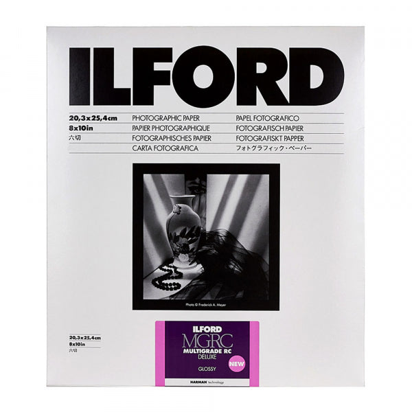 Ilford 1179659 MULTIGRADE RC Deluxe Photo Paper (Glossy, 8 x 10", 30 Sheets) - Victory Camera