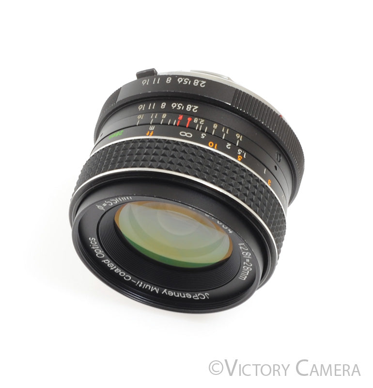 JC Penney 28mm f2.8 Multioated Wide Angle Lens for Manual Focus Minolta Cameras - Victory Camera
