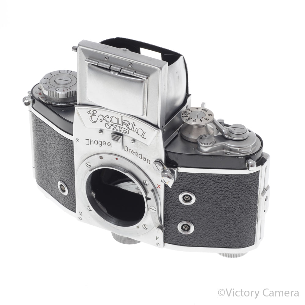 Ihagee Exakta VXIIa Chrome USSR 35mm Camera w/ Waist Level Finder [EXC+] image 2