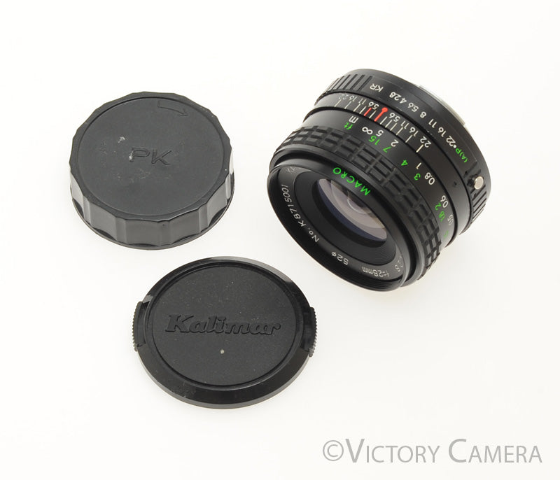Kalimar MC 28mm f2.8 Wide Andle 1:4 Macro Lens for Pentax K Mount [EXC+]