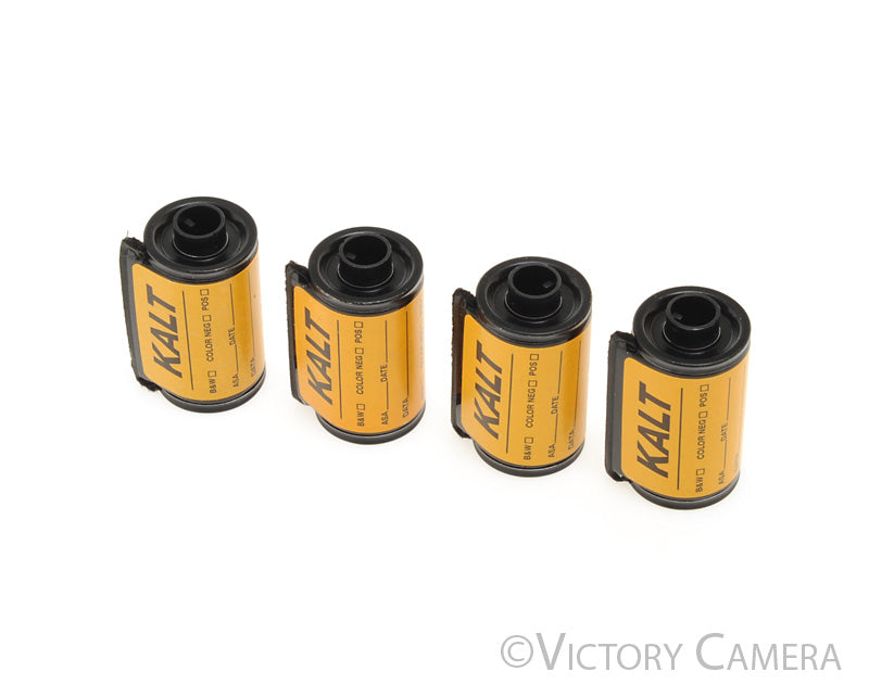 4x KALT Black Metal Reloadable 35mm Film Cartridges Cassettes Canister [EXC] - Victory Camera