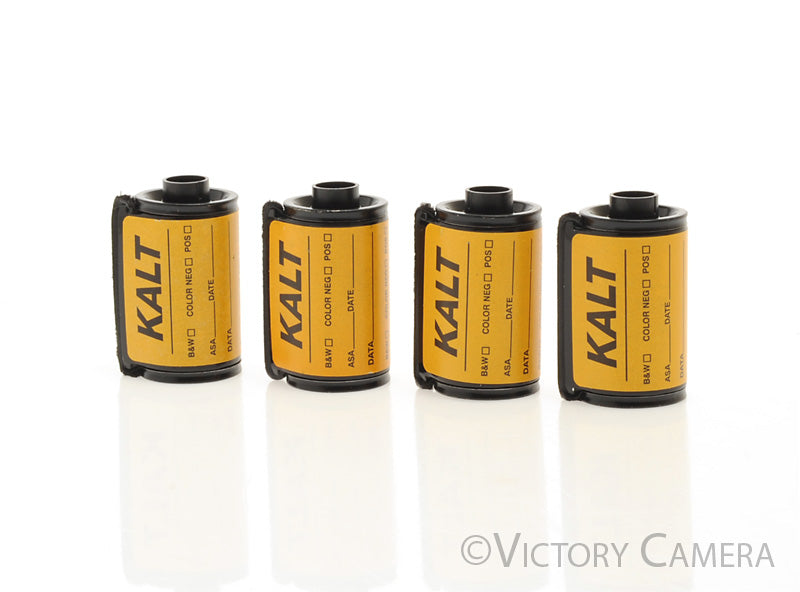 4x KALT Black Metal Reloadable 35mm Film Cartridges Cassettes Canister [EXC] - Victory Camera