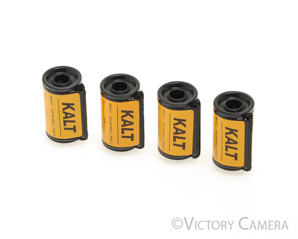4x KALT Black Metal Reloadable 35mm Film Cartridges Cassettes Canister