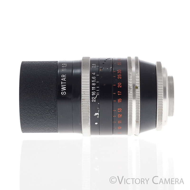 Kern-Paillard Switar Bolex 75mm f1.9 C Mount Cine Lens [EXC] - Victory Camera