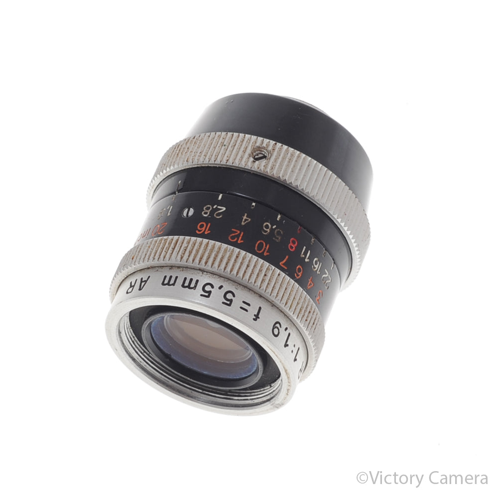 Kern-Paillard 5.5mm f1.9 AR Pizar D Mount Bolex Cine Wide Lens [EXC] image 1