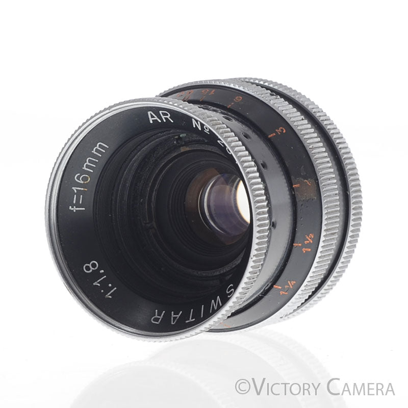 Kern-Paillard SWITAR Bolex 16mm f1.8 Bolex C Mount Cine Lens [EXC-] image 2
