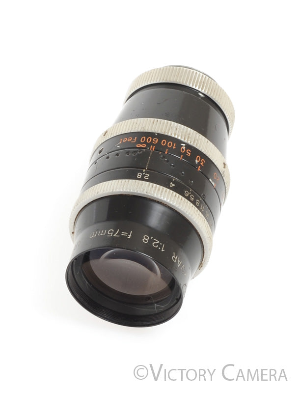 Kern-Paillard YVAR 75mm f2.8 AR C Mount Cine Lens [EXC-] - Victory Camera