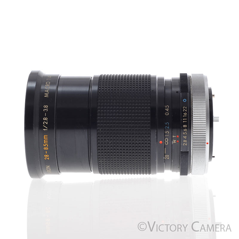 Kiron 28-85mm f2.8-3.8 1:4 Macro Zoom Lens for Canon FD [EXC-] - Victory Camera