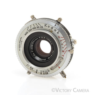 Kodak Wide Field Ektar 100mm f6.3 4x5 Lens Kodak #0 Shutter