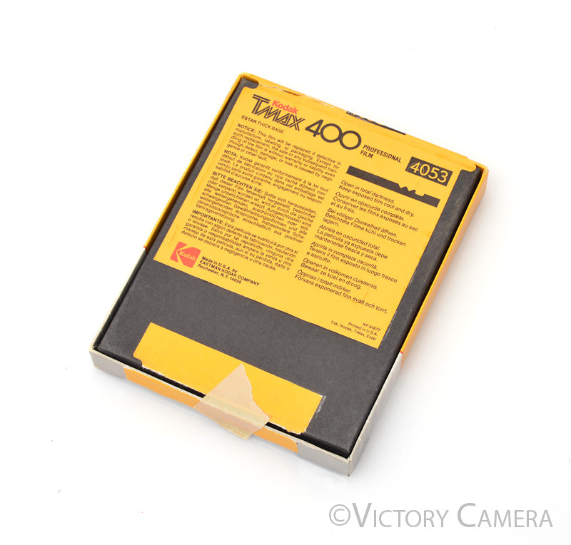 Kodak 4x5 TMax 100 4053 Large Format Film box of 25 -Unopened, Exp1990 [AS-IS] - Victory Camera