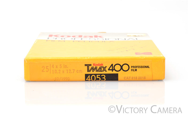 Kodak 4x5 TMax 100 4053 Large Format Film box of 25 -Unopened, Exp1990 [AS-IS] - Victory Camera