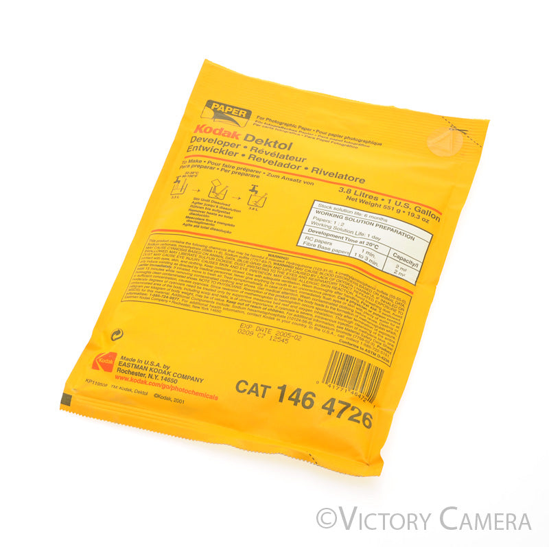 1 Gal Dektol Paper Developer 146 4726 NOS [NEW] - Victory Camera