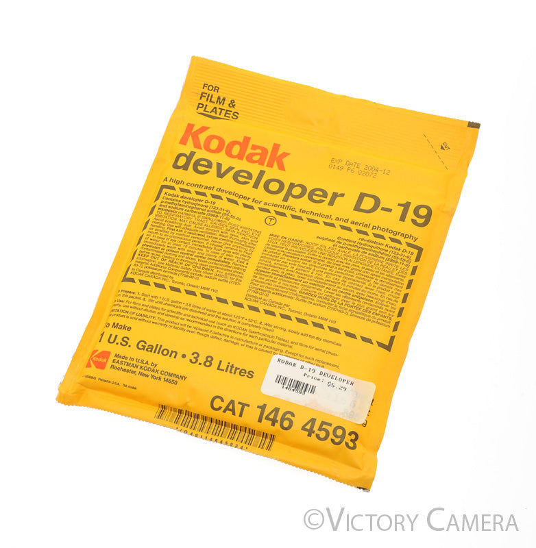 Kodak D-19 High Contrast Developer 2004 1 Gal. [NEW] - Victory Camera