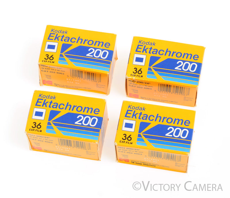4x Ektachrome 200 36 exp. Slide Film -Exp. 1991-