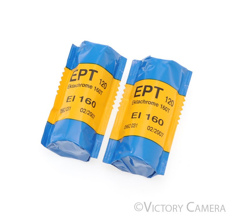 2x Kodak Ektachrome 160T EPT 120 Medium Format Film -Exp. 2007- [AS-IS] - Victory Camera