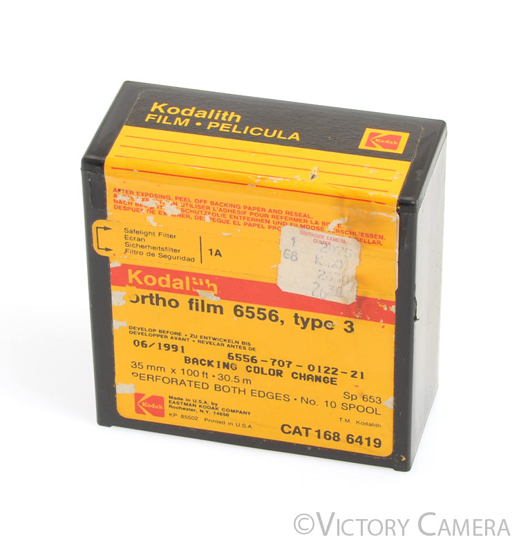 Kodak Kodalith Ortho Film 6556 Type 3 35mm 100&#39; (30.5m) Expired 1991 [EXC] - Victory Camera