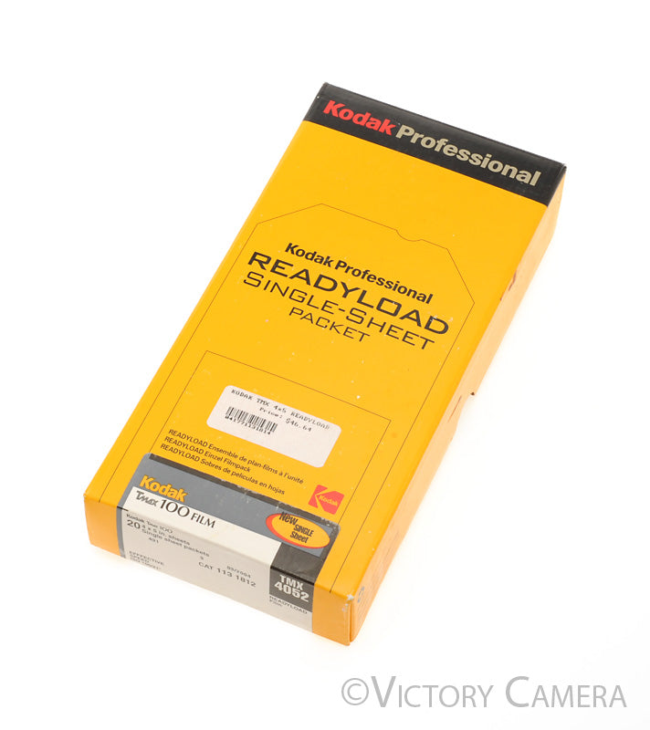 Kodak TMax 100 Readyload 20 4x5 Large Format Film -Sealed, exp. 2004- [AS-IS] - Victory Camera