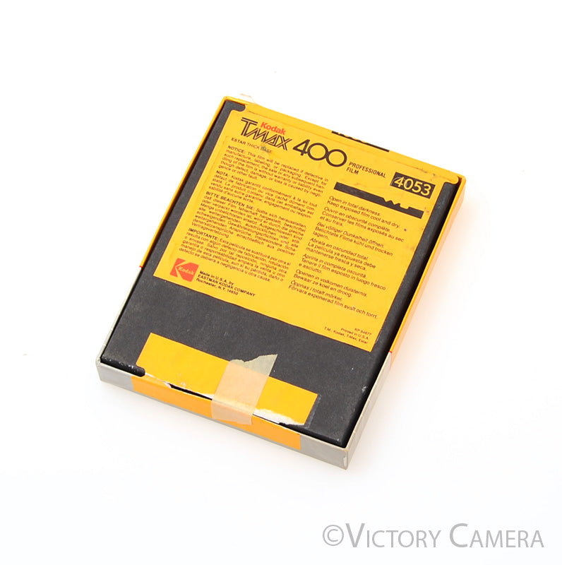Kodak 4x5 TMax 400 4053 Film box of 25 -Unopened, Expired 1990- [AS-IS] - Victory Camera