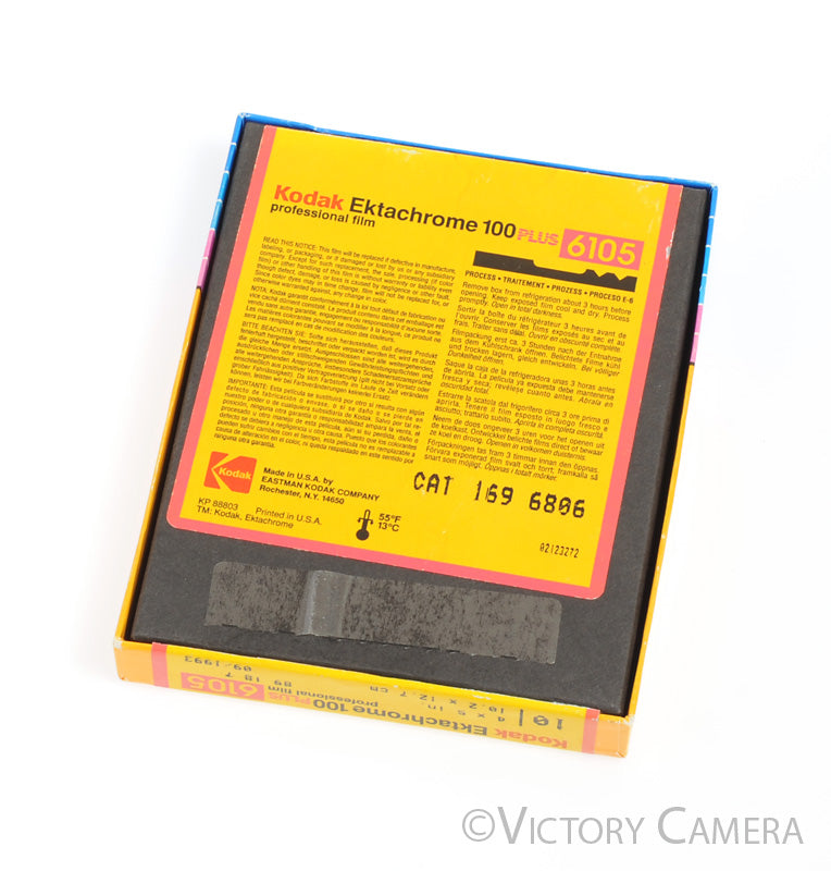 Kodak 4x5 Ektachrome 100 Plus 6105 Large Format Film box of ~10 -Expired 1993- - Victory Camera