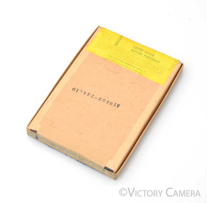 Kodak 5x7 Large Format Ortho Portrait Sheet Film, Unopened -Exp. 1947- [AS-IS] - Victory Camera