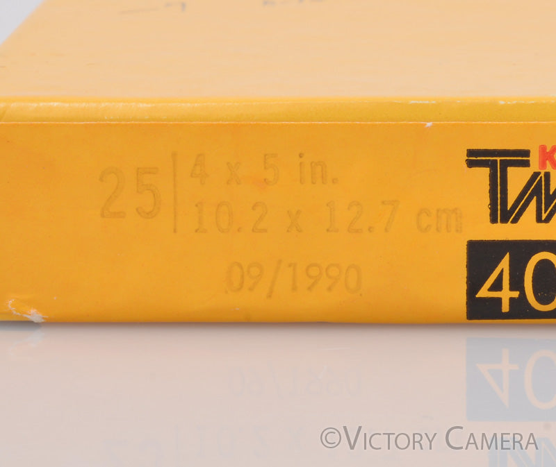 Kodak 4x5 TMax 100 4052 Film box of 25 -Unopened, Expired 1990- [AS-IS] - Victory Camera