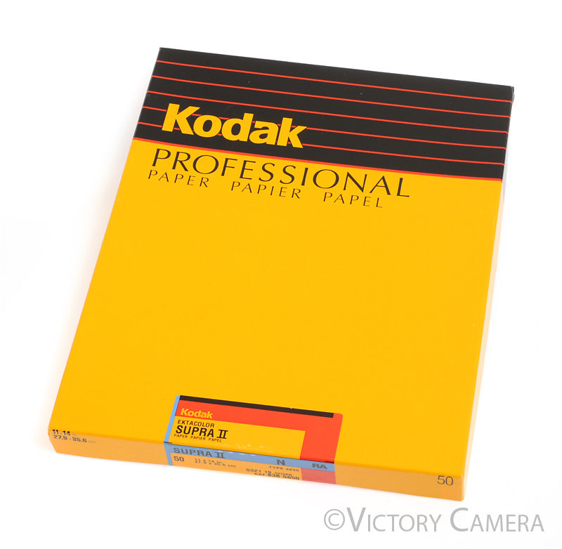 Kodak Ektacolor Supra II Color Printing Paper 50 Sheets 11x14 -Sealed, Cold Stored- [EXC] - Victory Camera