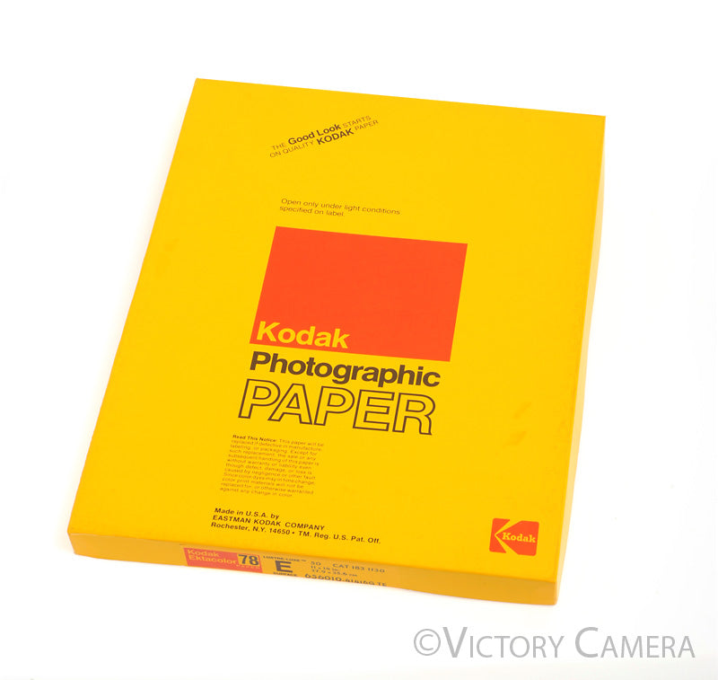 Kodak Ektacolor 78 Color Printing Paper 50 Sheets 11x-Sealed, Cold Stored- [EXC] - Victory Camera