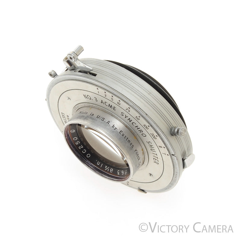 Kodak Commercial Ektar 8.5" f6.3 Large Format Lens Acme No.3 Shutter [EXC+] - Victory Camera