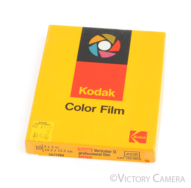 Kodak Vericolor II Type L 4x5 Large Format Film 10 Sheets -Unopened, Exp 1984- [Good] - Victory Camera