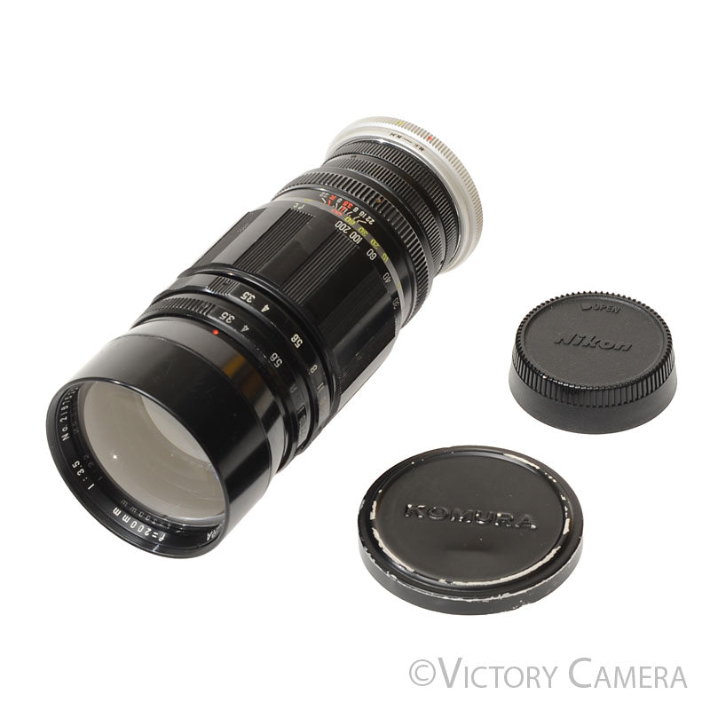 Komura Sankyo Kohki 200mm f3.5 Telephoto Prime Lens for Nikon Non-AI [EXC] - Victory Camera