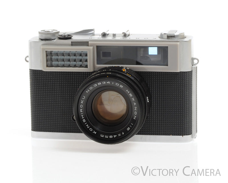 Konica SII S II Chrome Rangefinder Camera w/ 48mm f2 Lens -Clean, Good Meter- - Victory Camera