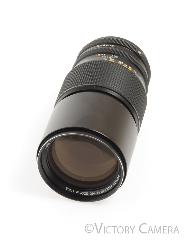 Konica Hexanon AR 200mm f3.5 Telephoto Lens [MINT-] - Victory Camera
